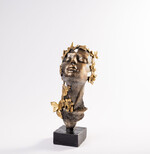 Statueta Decorativa- Bust cu frunze
